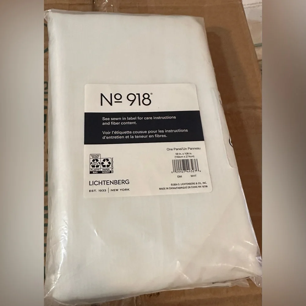 No. 918 Emily Voile Sheer Grommet panel. Set of 2. 59x108 white